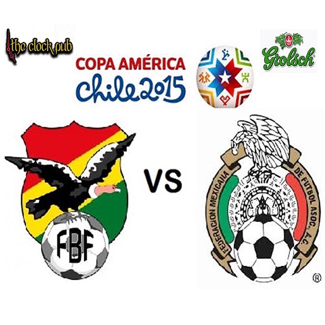 Te esperamos hoy a las 6:30 pm para el segundo partido de la copa america 2015. Mexico vs Bolivia. Recuerda, hoy y durante toda la copa america entredemos promocion de cerveza groslch, pague 3 lleve 4. No te lo pierdas!! #copaamerica #mexico #bolivia #fut