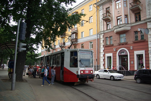Irkutsk tram 71-608K 208, one passenger 608K in city ©  trolleway