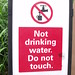 London Zoo - Not drinking water - Do not touch - sign