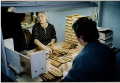 Cigar workers sorting