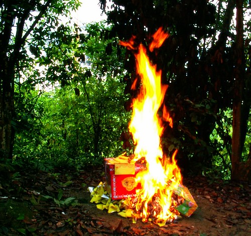 burning paper effigies for the netherworld