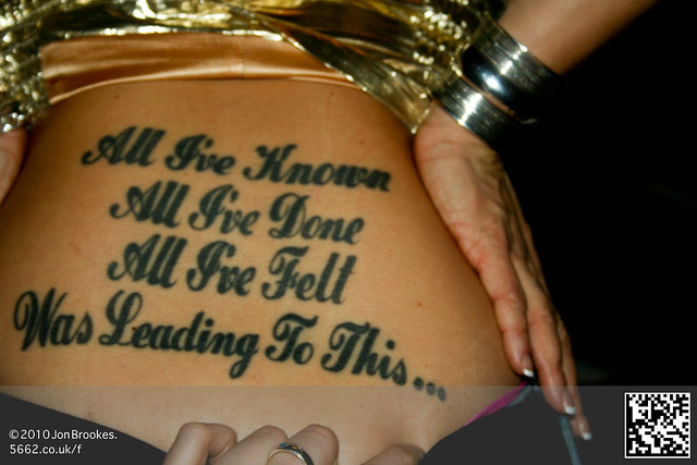 Tattooed Ass. Are these the lyrics from Gorecki by Lamb?