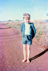 0156 rae waiting for the school bus c1964