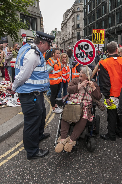 Anti austerity protest London