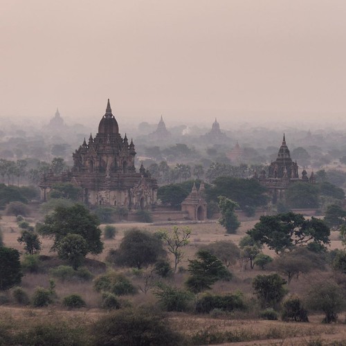 2013        #Travel #Memories #Throwback #2013 #Spring #Bagan #Myanmar        #Buddha #Temple #Pagoda #Morning #Mist #Dawn #Fog ©  Jude Lee