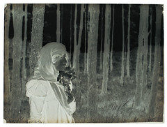 Robert Demachy, "Femme à l’orée d’un bois", v. 1900, négatif sur verre au gélatino-bromure d’argent, coll. SFP.