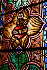 heart in stained glass