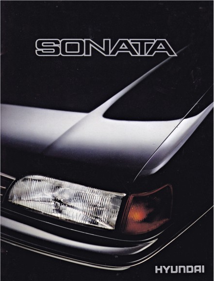 auto cars car voiture vehicle hyundai brochure 1990 fahrzeug sonata folleto hyundaisonata prospekt carbrochure opuscolo brochura broschyr autobrochure