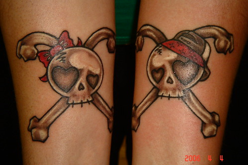 cute skulls together Mez Love Tags cute skull tattoos skullhead mez