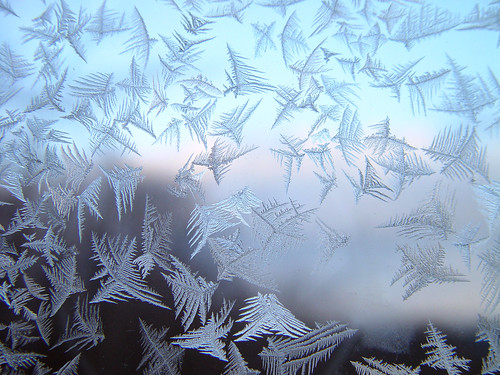 Frost on the window in my grandparents house