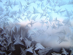 Frost on the window of my grandparents house