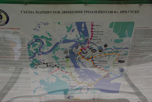 Irkutsk trolleybus map and rules ©  trolleway