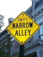 Narrow Alley sign, Kenyon Street NW