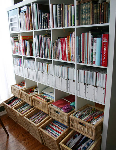 organized bookshelf