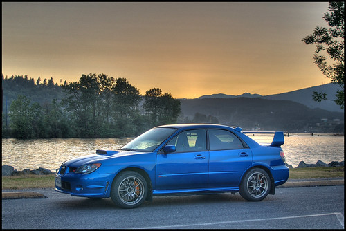Subaru Impreza WRX STI sunset