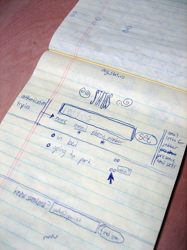 Twitter Original UI Sketched by Jack Dorsey