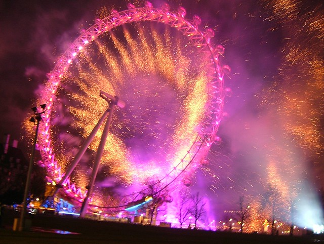 London Eye in colour
