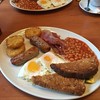Time for a London fry up !!  Still in #london seeing the trooping of the colour for the queens bday & then tour bus & go on London eye & river Thames cruise 😉
