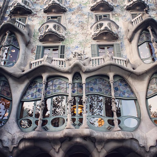 2012     #Travel #Memories #Throwback #2012 #Autumn #Barcelona #Spain      #Gaudi #Architecture #Design #Casa #Batllo #Window #Balcony #Column ©  Jude Lee