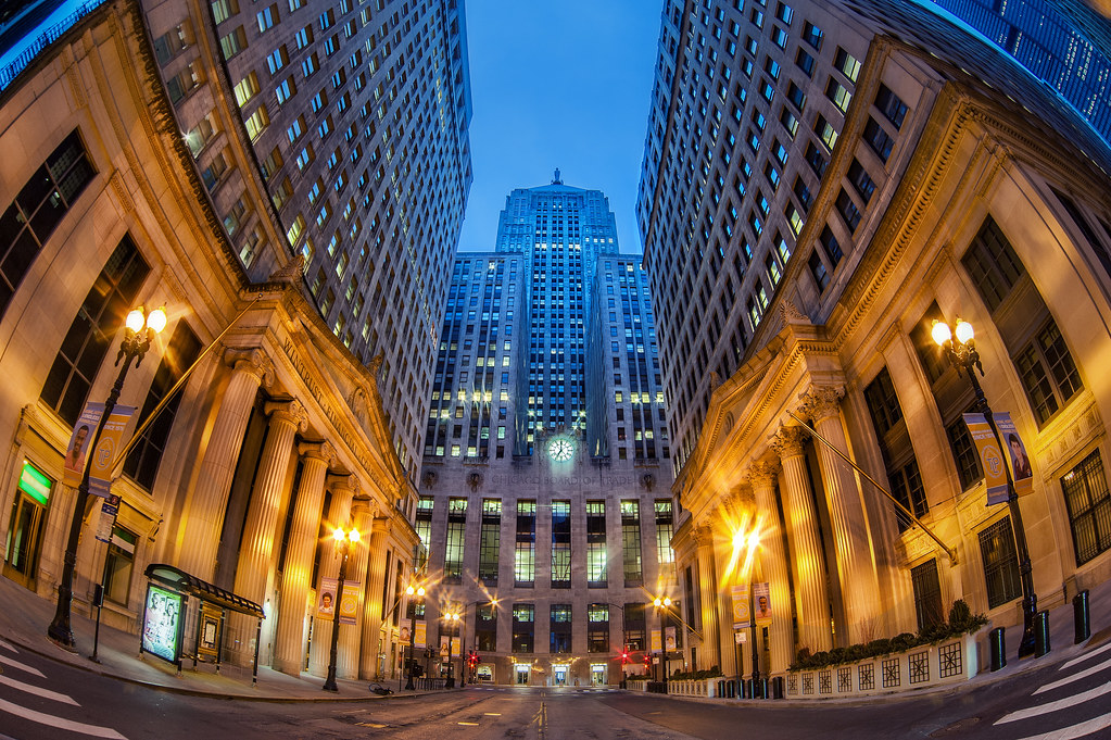 The Chicago Board of Trade - taken early on Sunday morning.