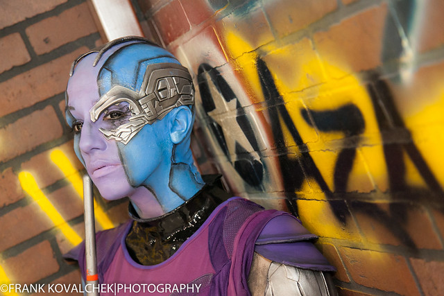 Nebula, from GUARDIANS OF THE GALAXY, portrayed by Amber Skies Cosplay