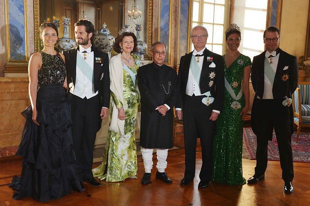 President during Banquet hosted by their Majesties H.M. King Carl XVI Gustf and Queen. Princess Victoria, His Royal Highness Prince Carl Philip and Ms. SOFIA HELLQVIST also attended at Royal Palace during his state visit of Sweden (01.06.15.) RB-Photo