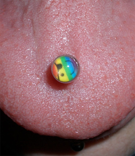 what is a smiley piercing. smiley tongue piercing!
