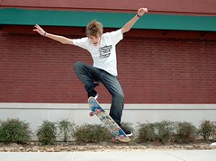 Wild Hair Skateboarder