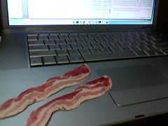 Bacon on a MacBook Pro