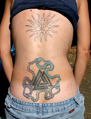 Sun Back Tattoo