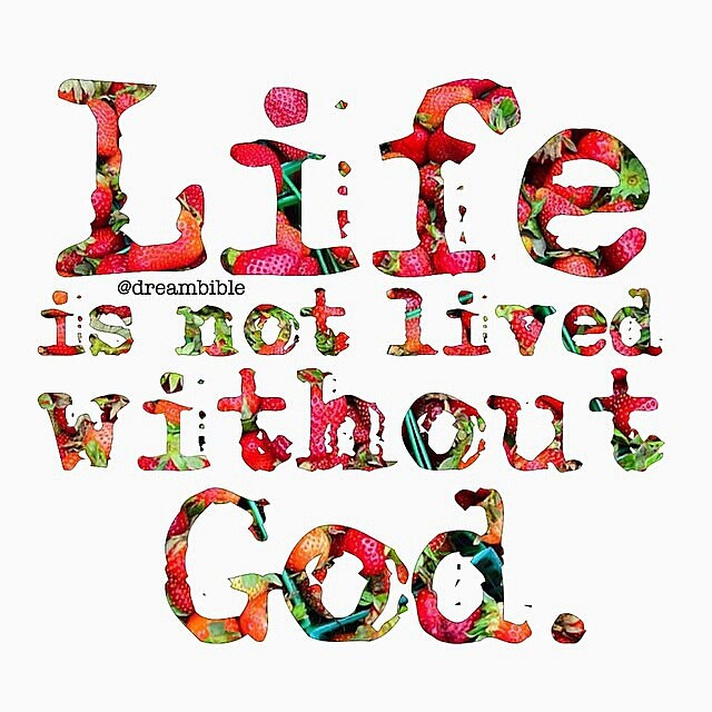 #life is not lived without #God #quote #christian #SDA #OfATruth #faith #christianity #Jesus #Christ #JesusChrist #mormon #latterdaysaints #baptist #methodist  Credit: @dreambible