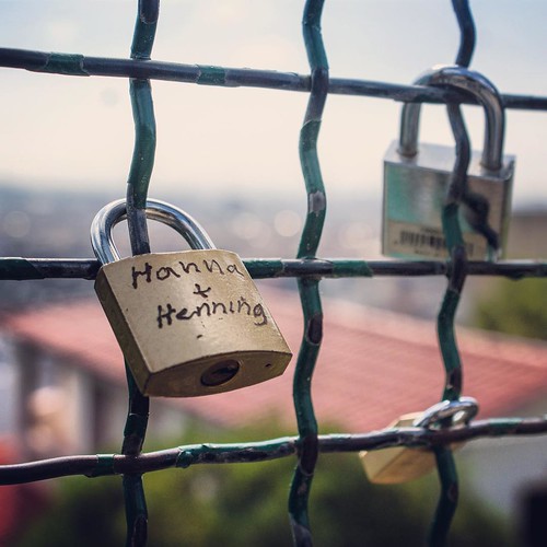 2012     #Travel #Memories #Throwback #2012 #Autumn #Barcelona #Spain     ... #Way to #Park #Guell #Observatory #Love #Lock ©  Jude Lee