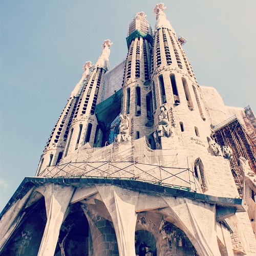 2012     #Travel #Memories #Throwback #2012 #Autumn #Barcelona #Spain     ...   #Gaudi #Architecture #Design #Cathedral #Sagrada #Familia #Exterior #Facade #Decoration #Sculpture #Cone #Steeple #Construction ©  Jude Lee