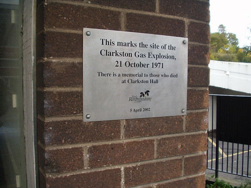 Clarkston Disaster - plaque. The disaster itself was centred around : N55