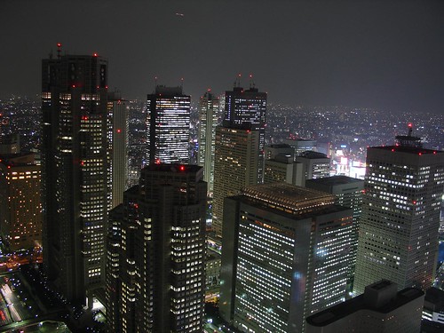 Shinjuku skyline at night, Tokyo by P F C.