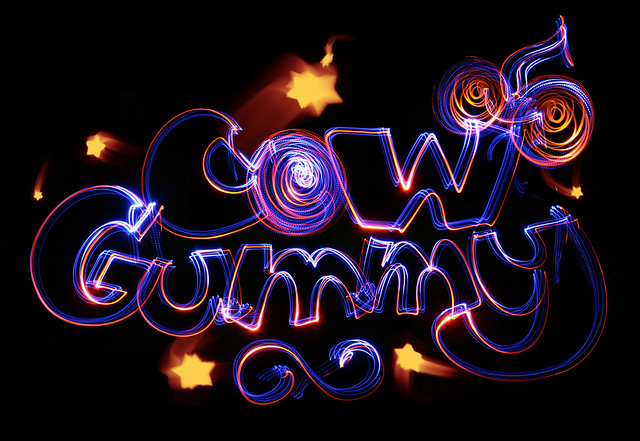 CowGummy logo lightpaint