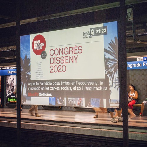 2012     #Travel #Memories #Throwback #2012 #Autumn #Barcelona #Spain     ... #Metro #Subway #Station #AD #Banner #Board #Peoples ©  Jude Lee