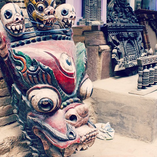  ... 2009   ... #Travel #Memories #2009 #Patan #Kathmandu #Nepal    ...     #Street #Souvenir #Shop #Handicraft #Traditional #Mask #Sculpture ©  Jude Lee