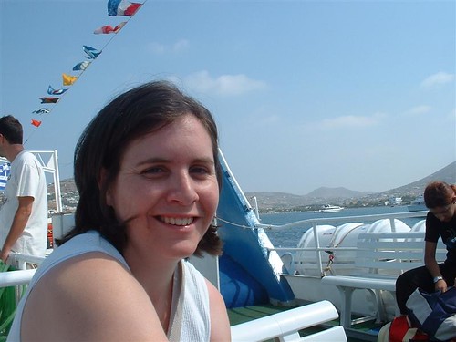 lucy ferry photos. Lucy on the Ferry to Antiparos