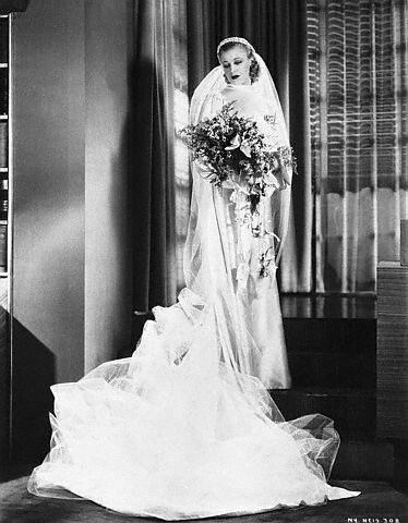 Ginger Rogers in her wedding dress