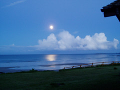 The moon over a cloud, Clonea beach, Dungarvan, Ireland, 2004