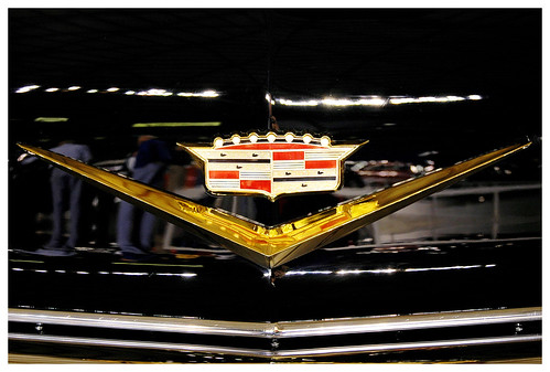 57 Cadillac Hood Emblem Cadillac emblem at the Mild to Wild Car Show