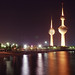 Torres de Kuwait iluminadas