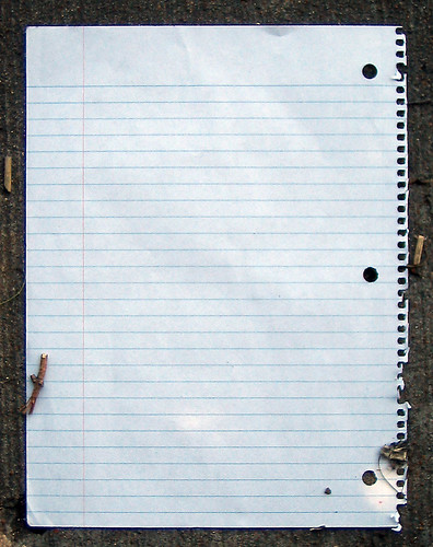 a blank piece of paper