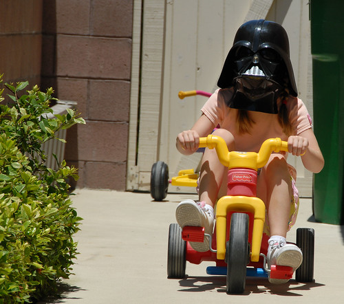 vader on a tricycle