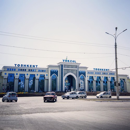     ...    ...          #Travel #Memories #Throwback #Tashkent #Uzbekistan  #Railway #Train #Station #Empty #Square #Car ©  Jude Lee