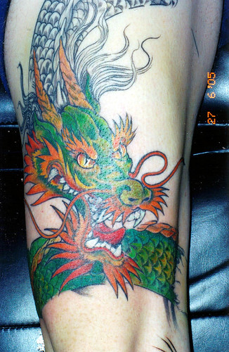 Colorful dragon tattoo .. nice picture