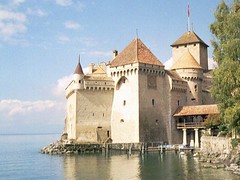 Chillon castle, Montreux, Lake Geneva, Switzerland