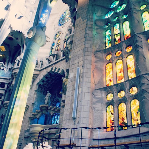 2012     #Travel #Memories #Throwback #2012 #Autumn #Barcelona #Spain     ...   #Gaudi #Architecture #Design #Cathedral #Sagrada #Familia #Interior #Ceiling #Column #Decoration #Stained #Glass #Ray #Light #Forest ©  Jude Lee