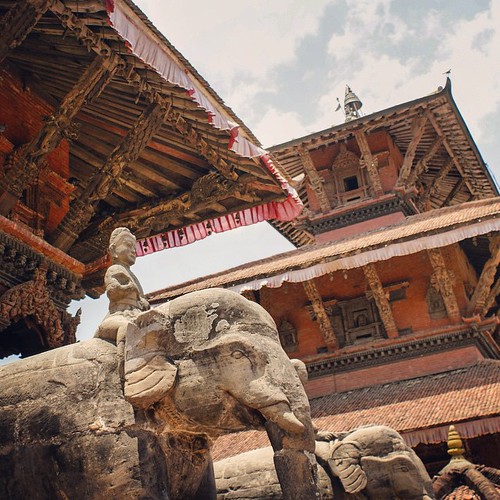   ... 2009   ... #Travel #Memories #2009 #Patan #Kathmandu #Nepal    ...     #Temple #Pagoda #Sky #Cloud #Roof #Elephant #Statue ©  Jude Lee